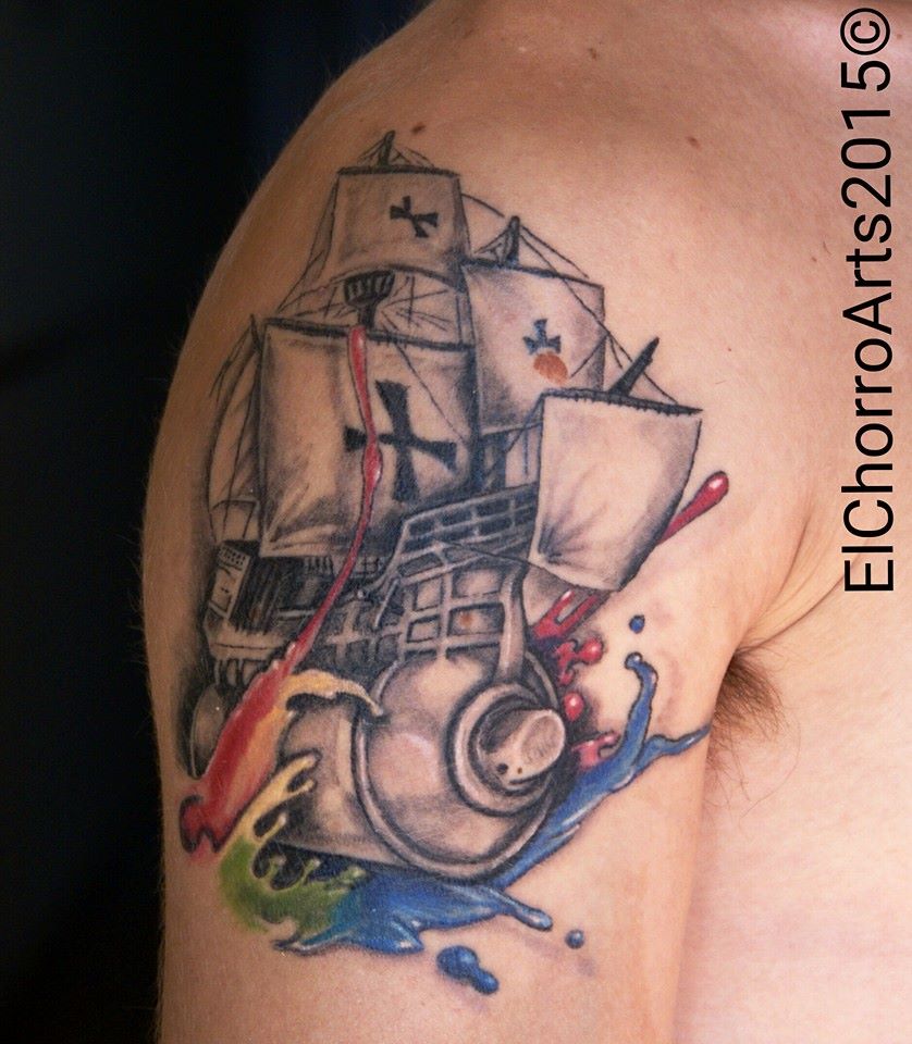 barco spray tattoo palencia tatuaje
