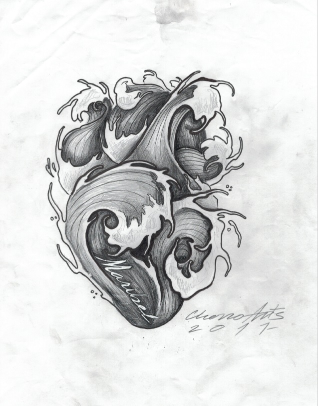 olas corazon tattoo tatuaje tatuadores palencia