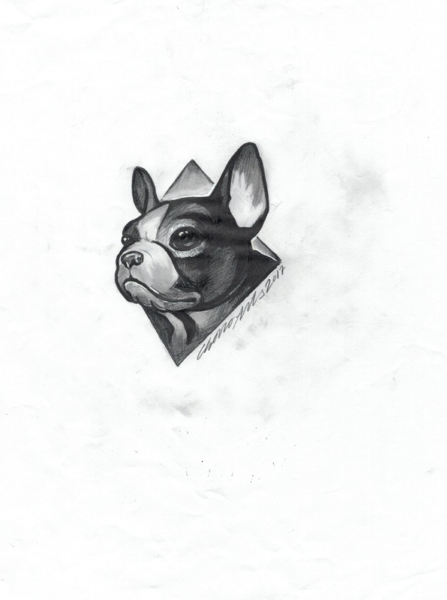 tattoo perro buldog frances palencia