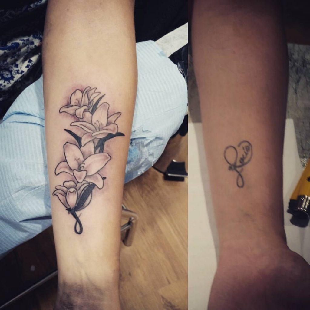 Cover Up tattoo palencia tatuaje flores