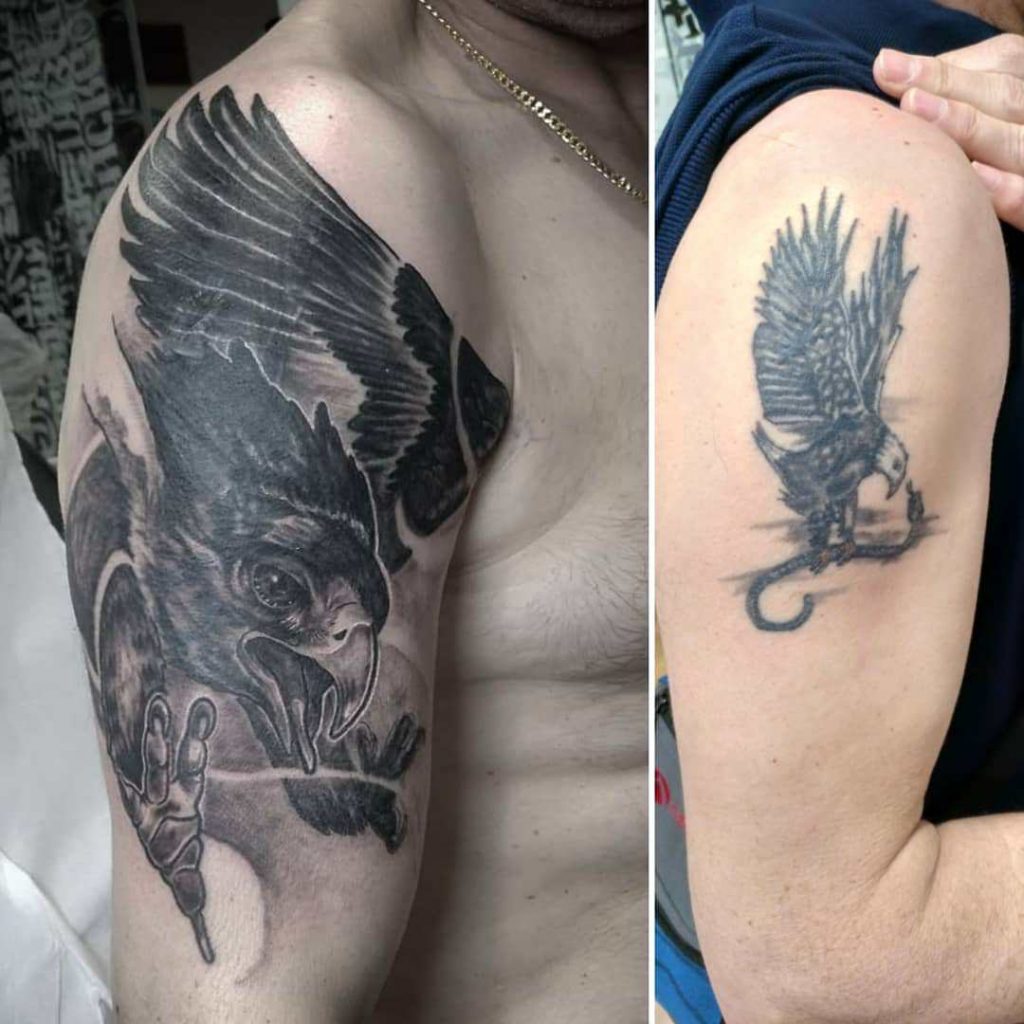 cover up palencia tatuaje tattoo aguila cubrir tatuaje quitar tatuaje eliminar valladolid