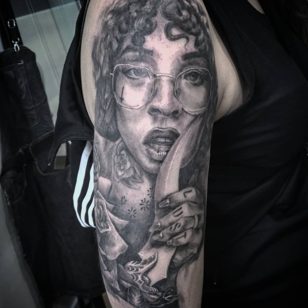 tatuaje palencia realismo chica guapa funky